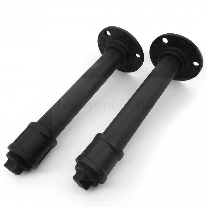 POLCTARTÓ KONZOL PÁR EGYENES 20CM FEKETE FALI POLC KONZOL POLCTARTÓ KONZOL PÁR EGYENES 20CM FEKETE FALI POLC KONZOL